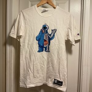 Champion x Sesame Street t shirt Cookie Monster sz.S